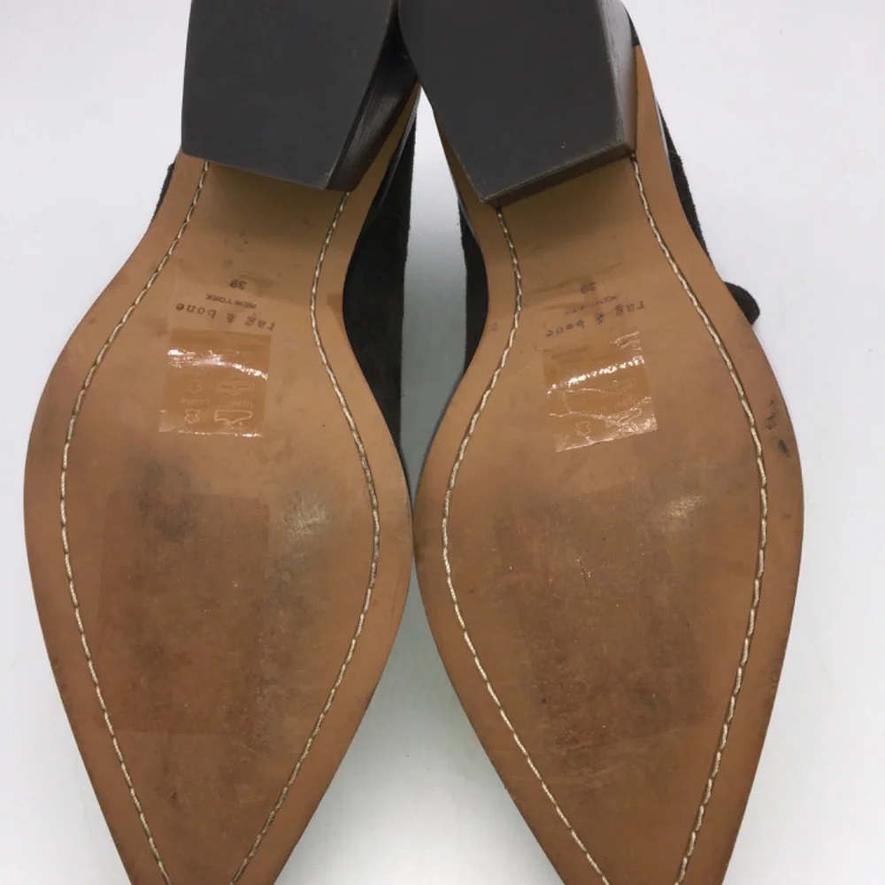 Rag & Bone Boots RAZOR CHELSEA BOOTIE in Slate SUEDE Booties size 9 - Picture 4 of 9